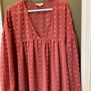 Mauve Pink long sleeve tunic dress